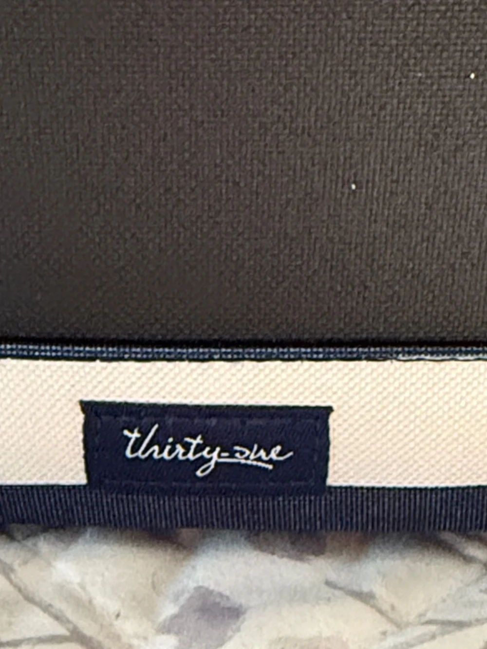 Striped Navy and White thirty one Fabric Storage Bin